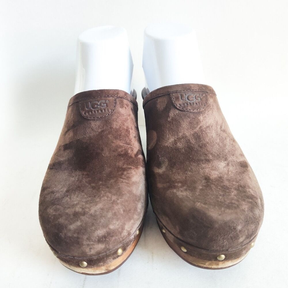 UGG Brown Suede Clogs - Picture 5 of 10